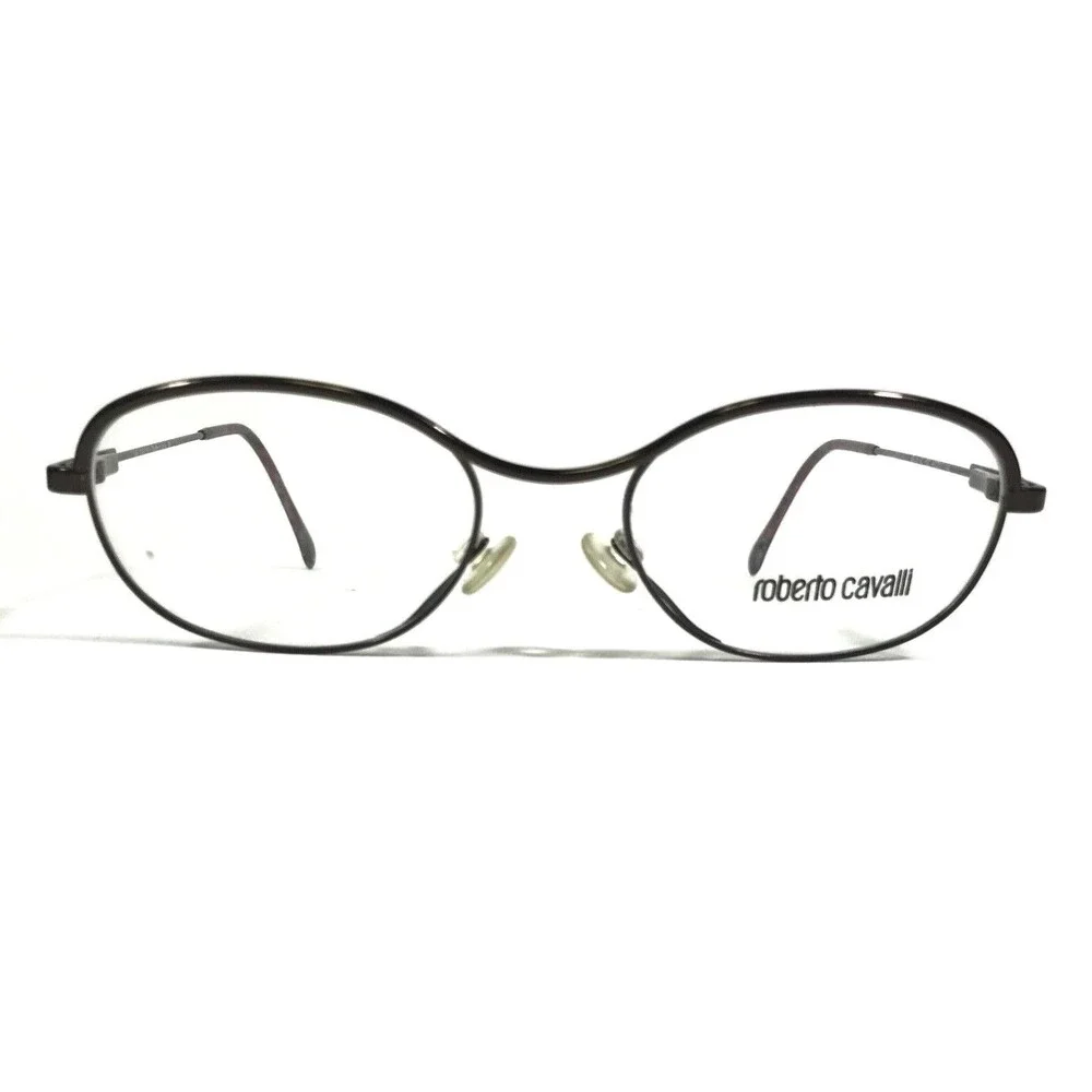 Roberto Cavalli Eyeglasses Frames Bacco 12 763 Grey Round Full Rim 48-17-140